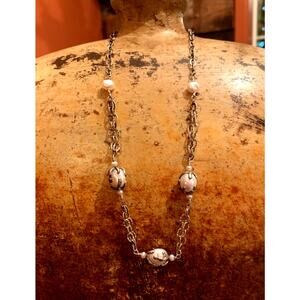 Sterling Silver and Pearl Necklace
